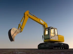 Excavator Oil Leak Inspection